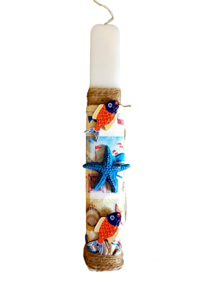 Picture of Sea Theme Easter Candle 'Lampada'