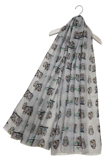 Picture of Owls on Branch Scarf