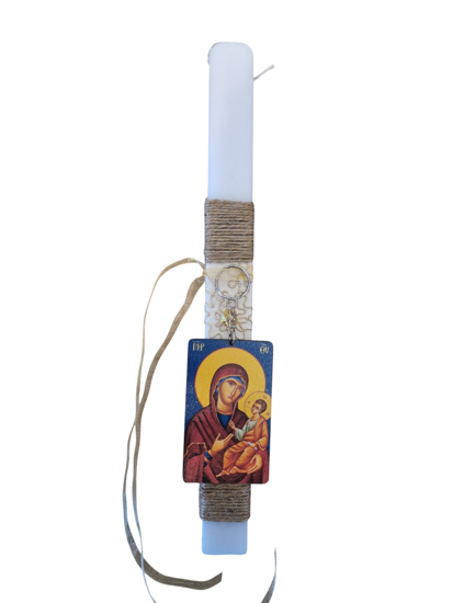 Picture of Virgin Mary Easter Candle