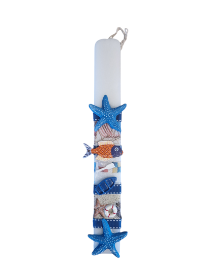 Picture of Sea Theme Easter Candle